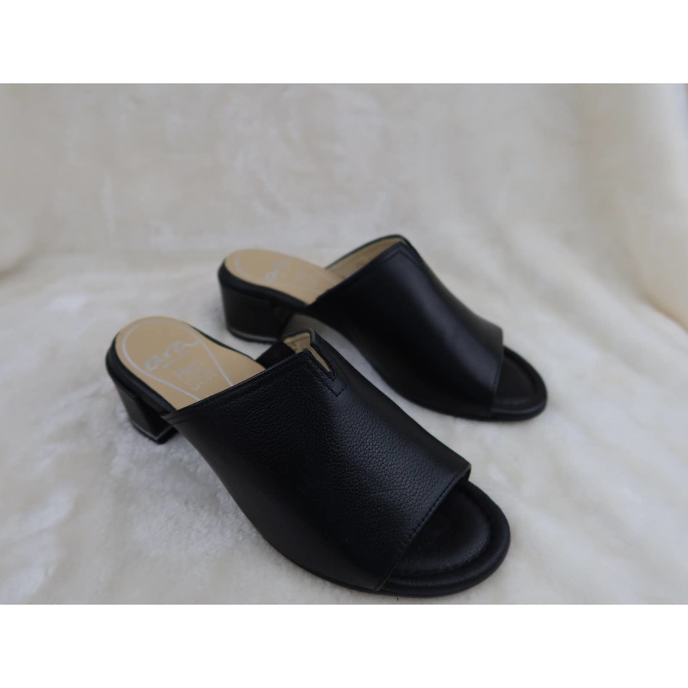 Ara Black Open Toe Mules Size 3.5UK size 5.5US Excellent Condition!!